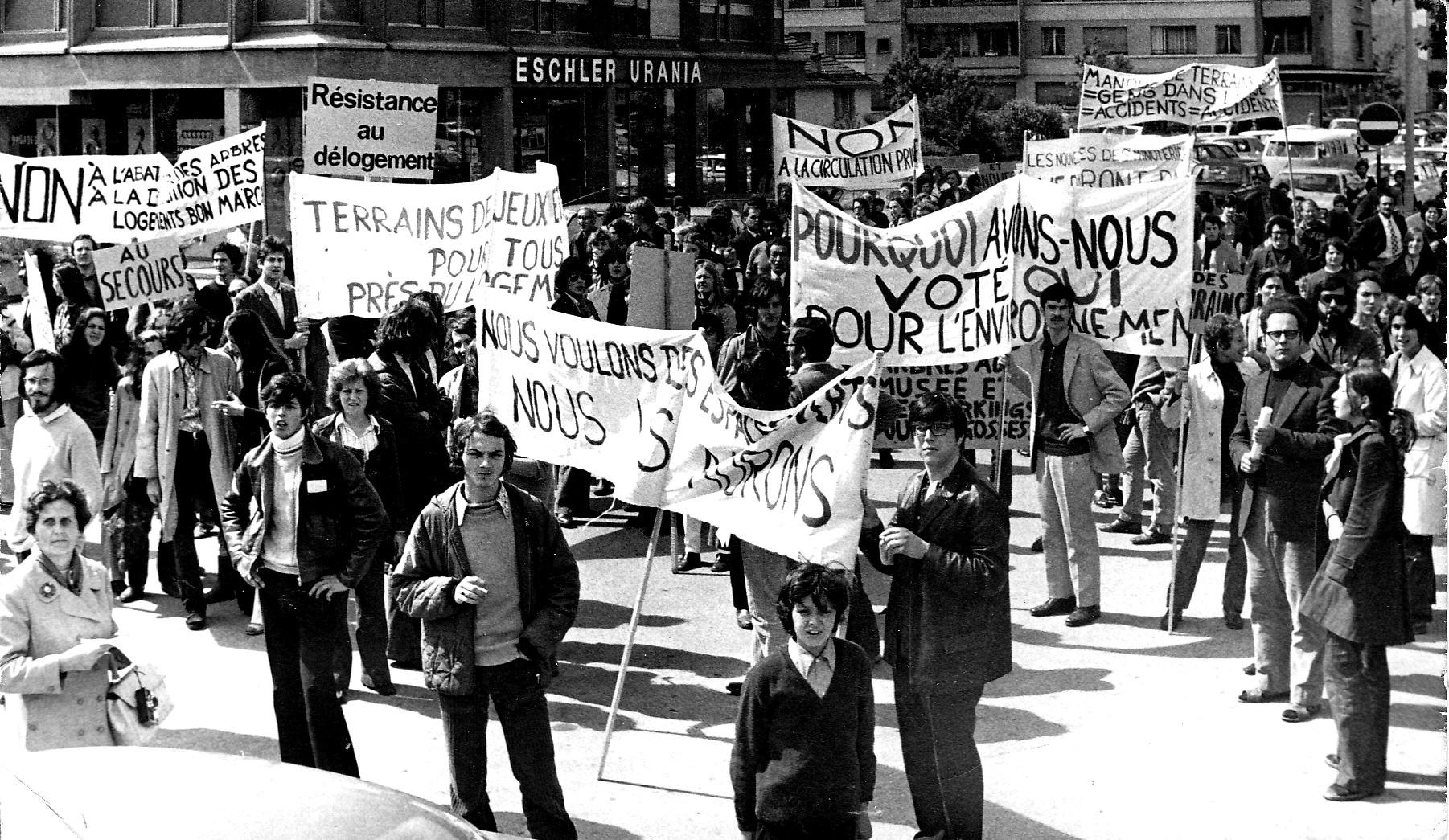 Manifestation à Plainpalais (1971)